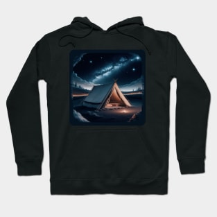 Starry Night Sanctuary: Cosmic Camping Hoodie